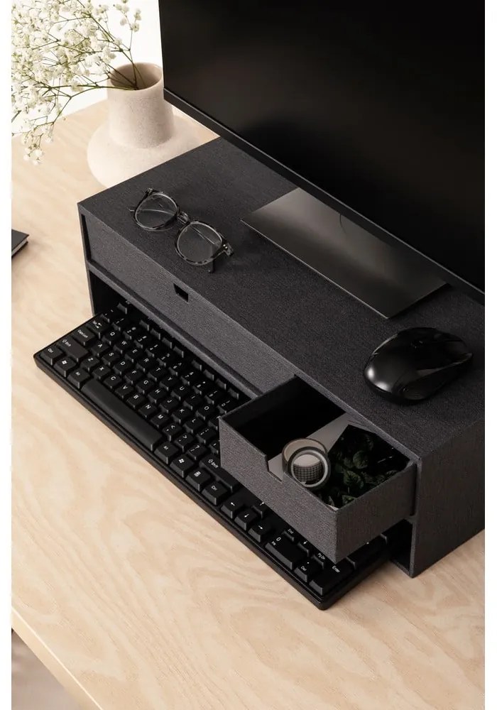 Kartonowy organizer na dokumenty z szufladką Ted Canvas Paper Laminate – Bigso