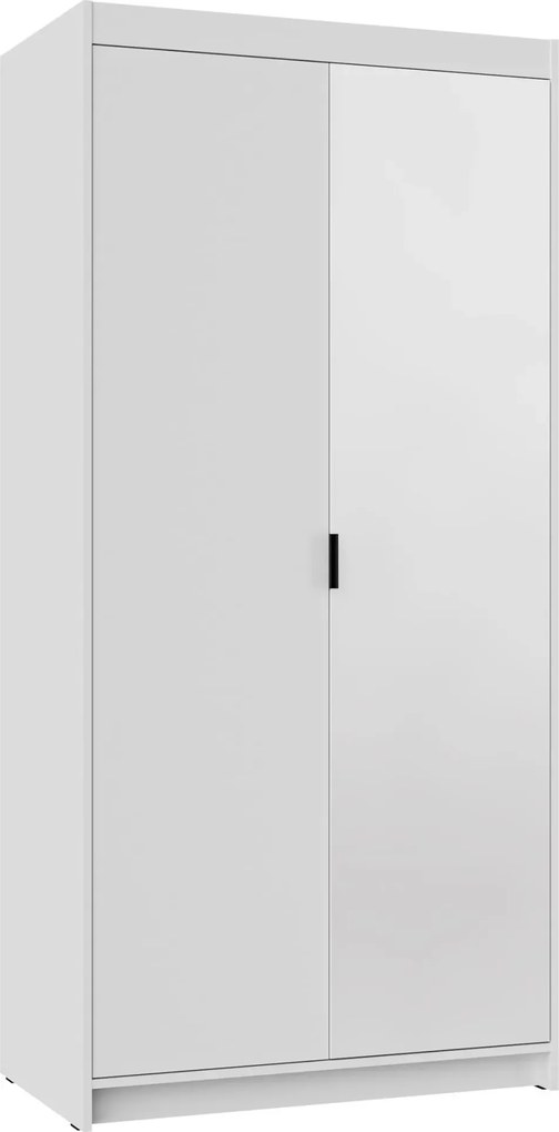 Biała nowoczesna szafa na ubrania z lustrem A7-S17