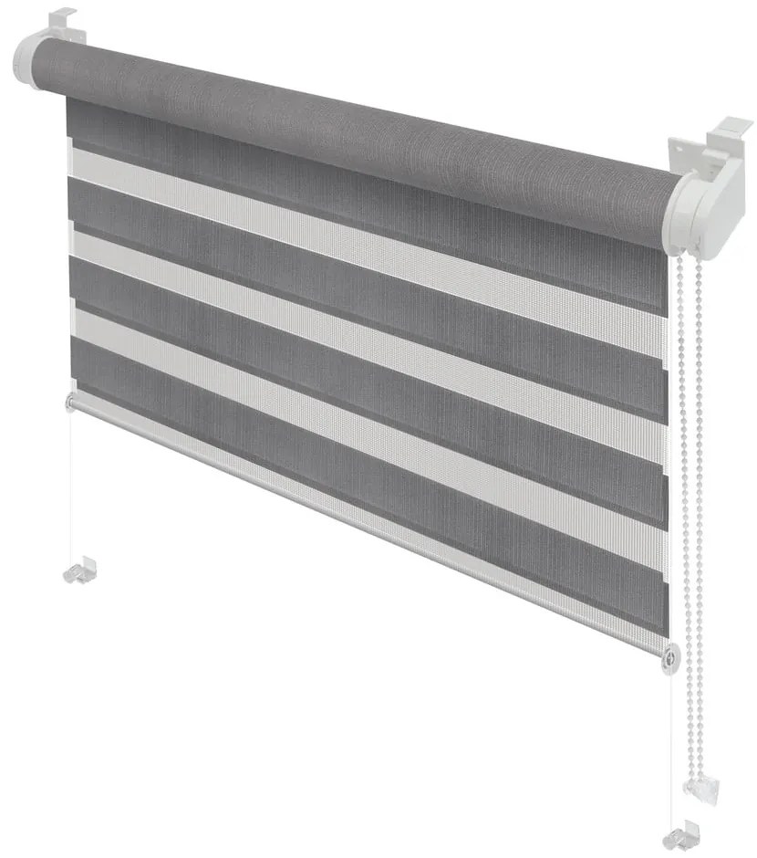 Szara roleta dzień i noc 80x150 cm Zebra – Gardinia
