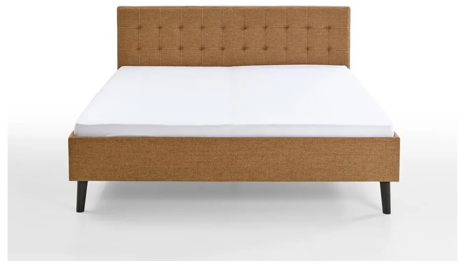 Brązowe tapicerowane łóżko dwuosobowe 180x200 cm Empire – Meise Möbel