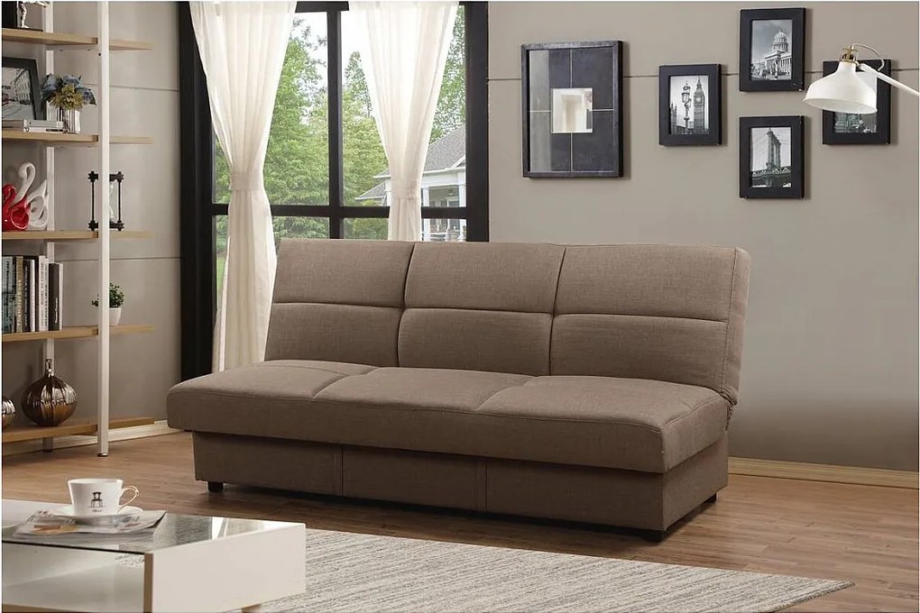 Wersalka "Enzo" - 185 x 84 x 85 cm - 3 miejsca - Szaro-brązowa