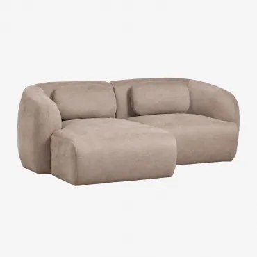 Sofa Modułowy Z Lewym Szezlongiem, 2-częściowy, Z Tkaniny Chenilla Coquette Szenila Brąz Pszeniczny - Sklum