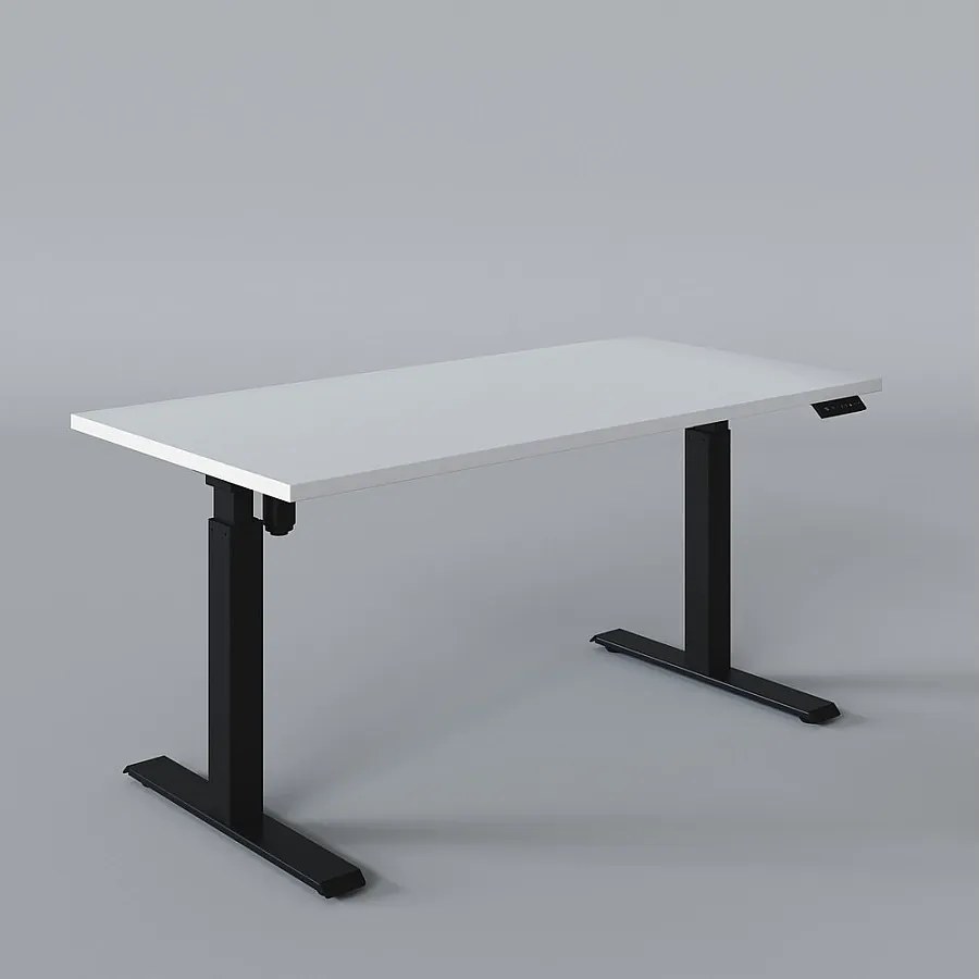 Biurko elektryczne z regulacją wysokości Biały 138 x 68cm