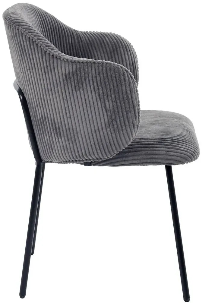 Szare sztruksowe krzesło tapicerowane W6-P42