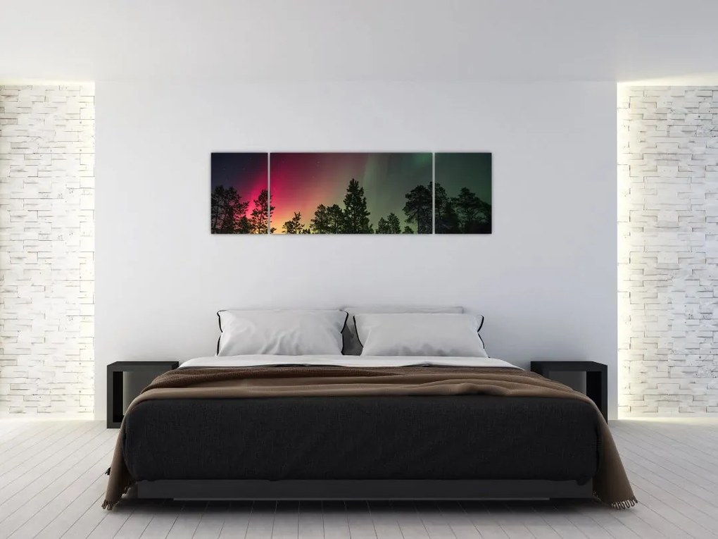 Obraz zorzy polarnej (170x50 cm)