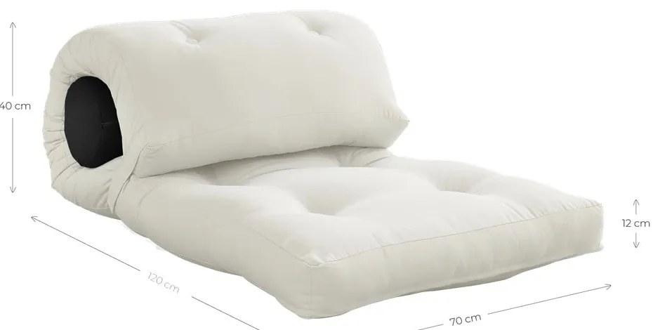 Szarobrązowy materac futon 70x200 cm Wrap Mocca/Dark Grey – Karup Design