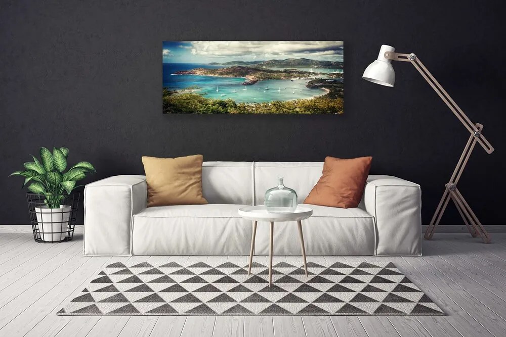 Obraz Canvas Zatoka Łódki Krajobraz