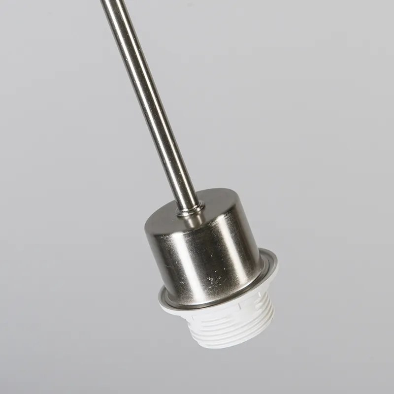 Nowoczesna lampa wisząca stalowa z kloszem 45 cm czarna - Combi 1 Nowoczesny Oswietlenie wewnetrzne