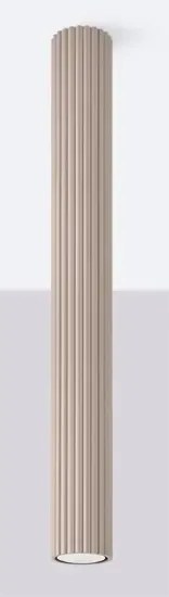 Ryflowana lampa tuba taupe 60cm  N0-Z75