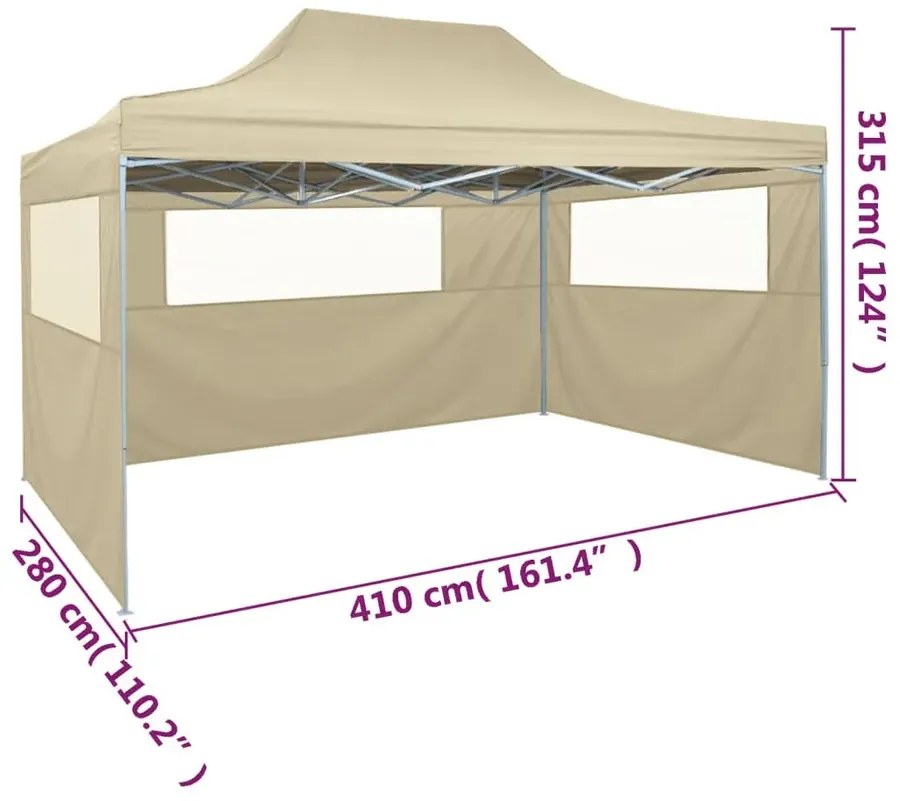 Beżowe zadaszenie ogrodowe z oknami S7-A24
