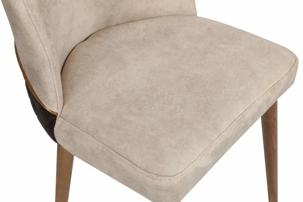 Zestaw krzeseł do jadalni Nova Cream and Walnut, 2szt., 2 szt.