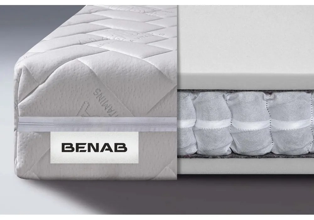 Twardy/średnio twardy sprężynowy materac dwustronny 160x200 cm Comfort Flow – BENAB