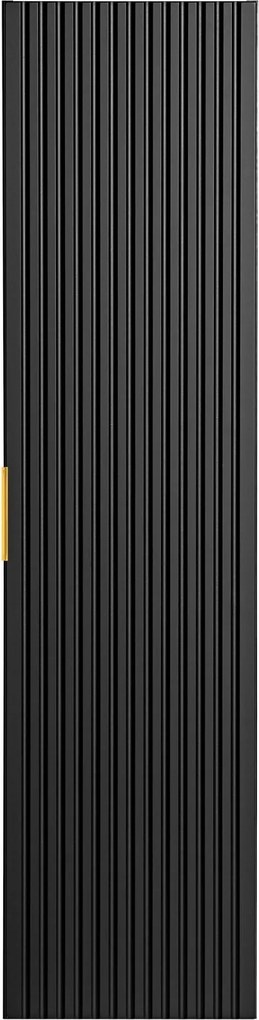 Szafka łazienkowa wisząca słupek czarny mat 35 x 25 x 140 cm ASTROS Black