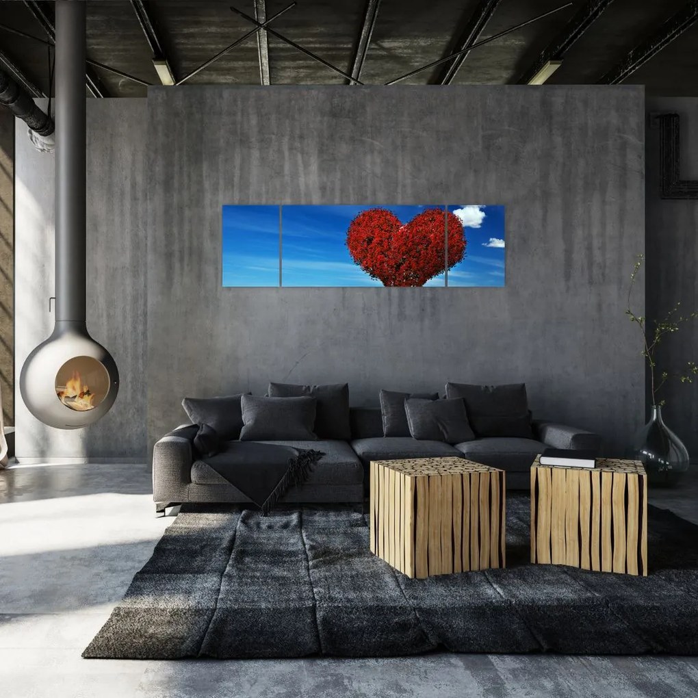 Obraz - Serce z drzewa (170x50 cm)