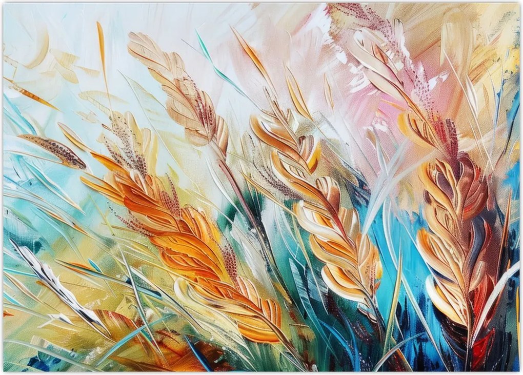 Obraz - Pszenica, abstrakcja (70x50 cm)