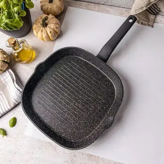 Patelnia grillowa z marmurową powłoką A3-F30