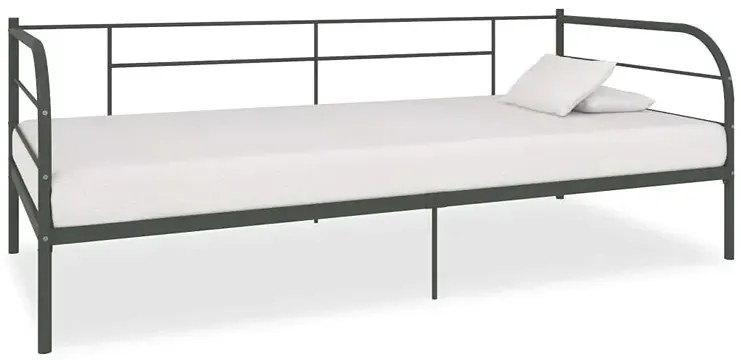 Szare metalowe łóżko pojedyncze 90x200 cm - Lucpa