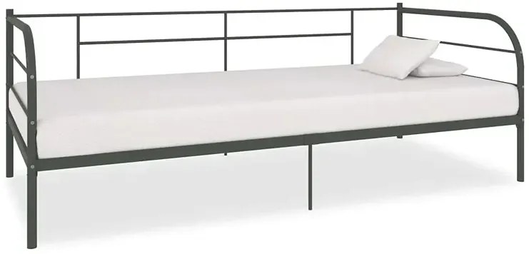 Szare metalowe łóżko pojedyncze 90x200 cm P0-L47