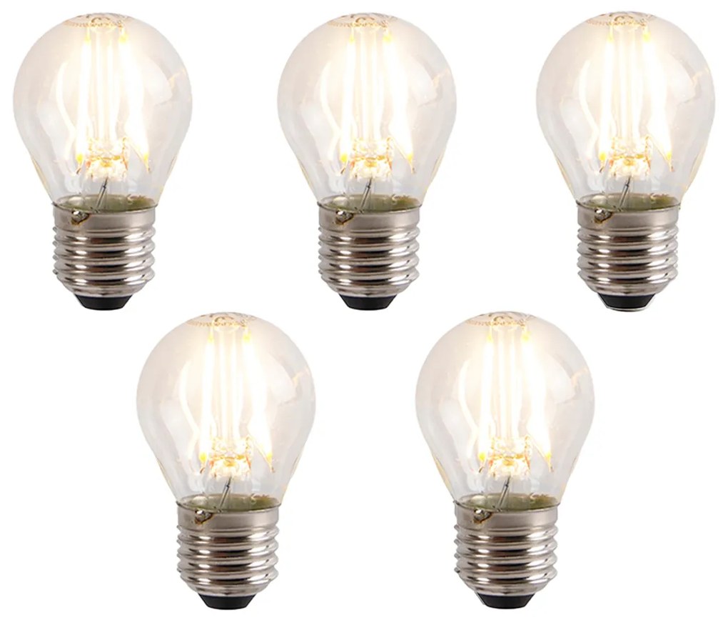 Zestaw 5 żarówek LED E27 z możliwością ściemniania P45 4W 330lm 2100K