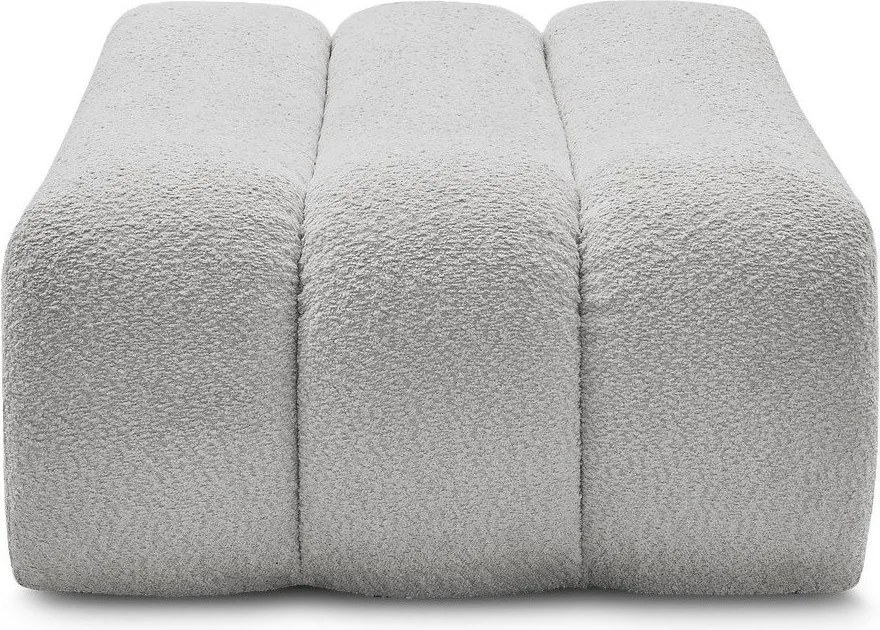 Jasnoszary podnóżek z materiału bouclé Azra – Bobochic Paris