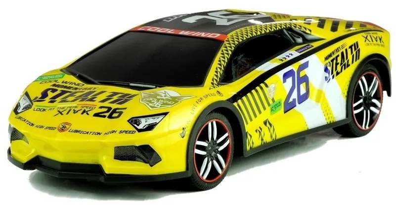Auto zdalnie sterowane sportowe pilot r/c żółte
