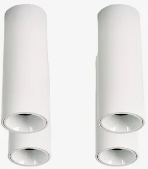 Pack 4 Okrągłych Sufitowych Opraw Led O Średnicy Ø4 Cm Z Aluminium Orelva Biała & Biała 3000k & 3 W & 19º - Sklum