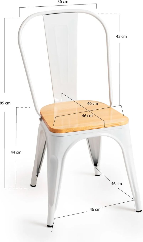 Krzeso z naturalnego drewna Torix