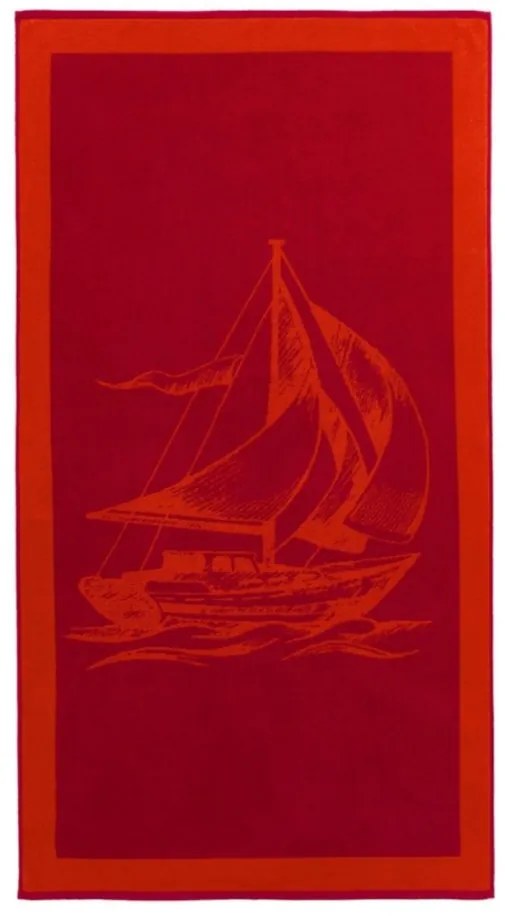 Ręcznik plażowy SAIL 85x160 cm Czerwony