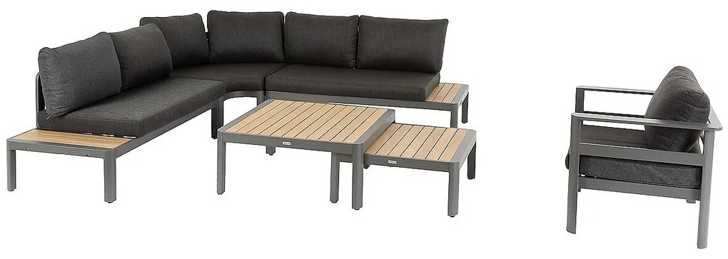 Zestaw aluminiowy NEW YORK dla 6 osób (antracyt) próbka