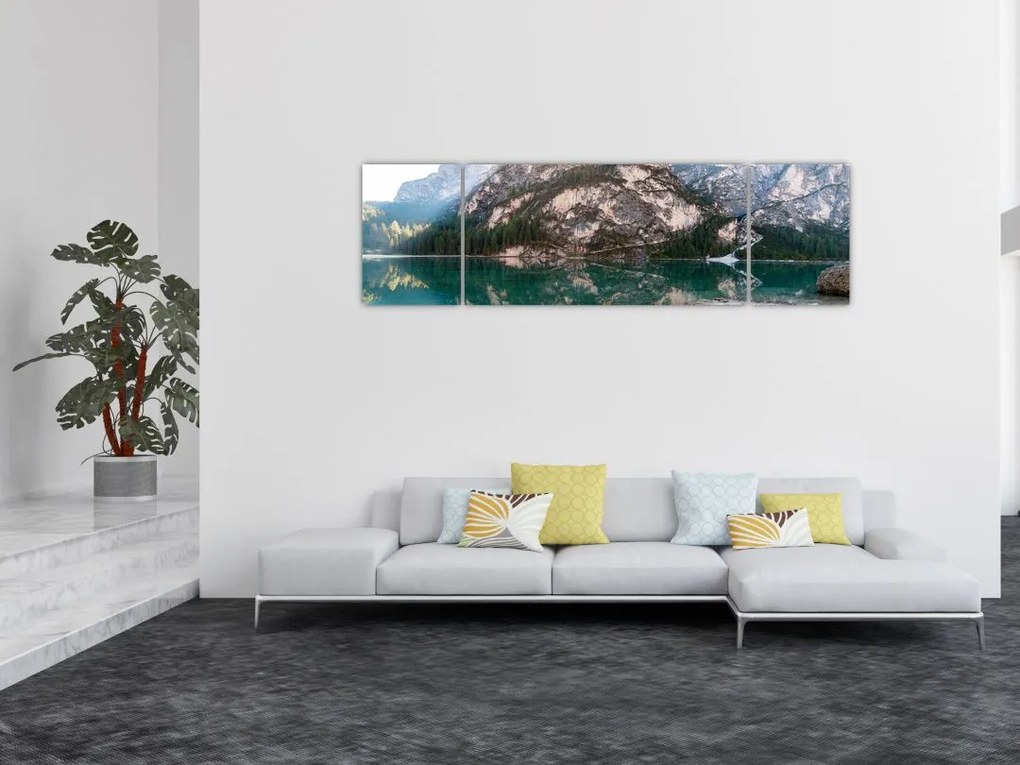 Obraz górskiego jeziora (170x50 cm)