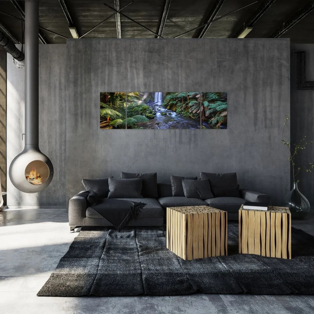 Obraz australijskiego lasu deszczowego (170x50 cm)