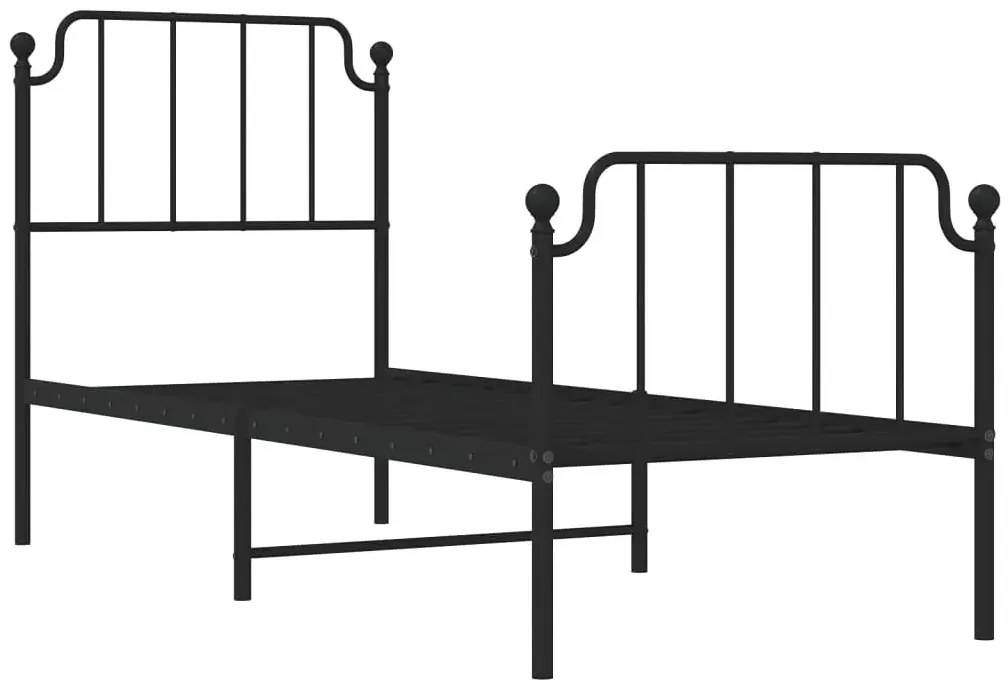 Czarne metalowe łóżko loftowe 90x200 cm G8-P42
