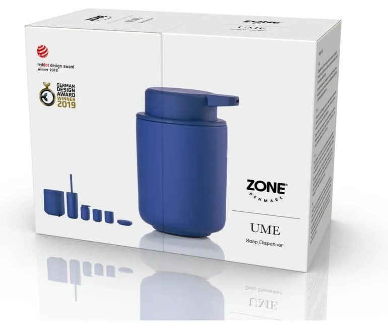 Niebieski kamionkowy dozownik do mydła 250 ml Ume – Zone
