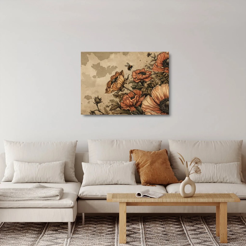 Obraz na szkle - Bee Meadow II. (70x50 cm)