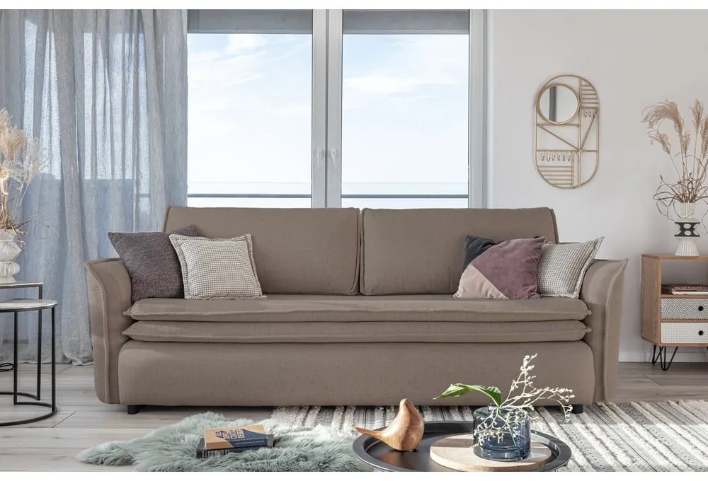 Brązowa rozkładana sofa Miuform Charming Charlie