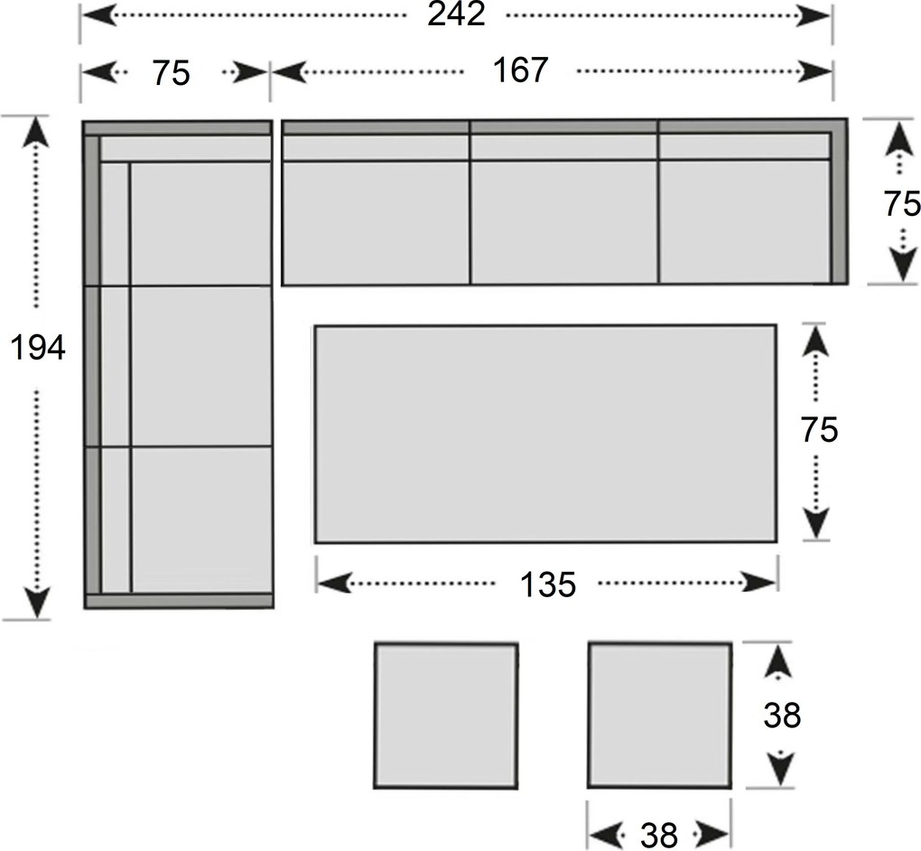 Doppler YORK ogrodowy zestaw wypoczynkowy