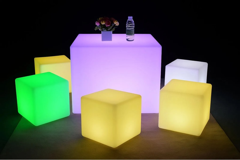 Świecąca kula LED 30 cm – 6 RGB + 3 białe