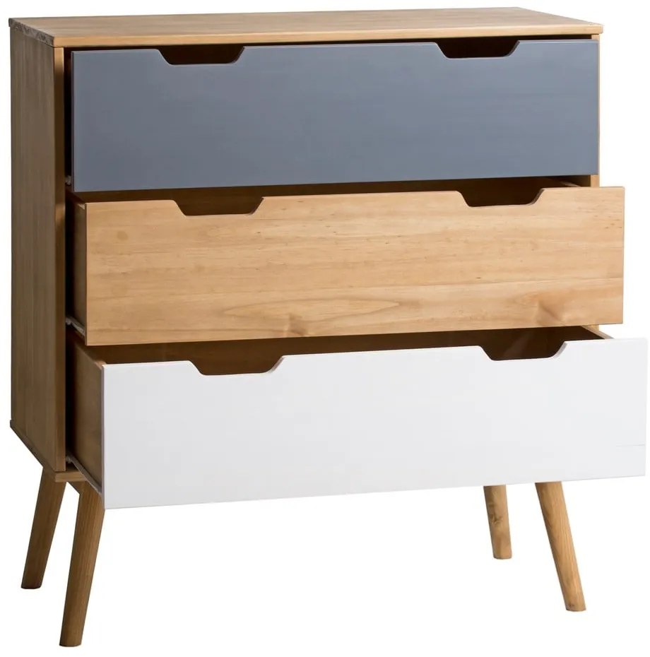 Komoda z litego drewna sosnowego Marckeric Cusco, szer. 80 cm