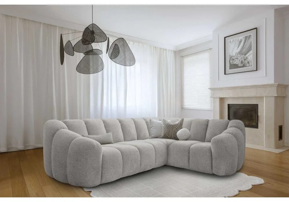 Jasnoszary narożnik (prawostronny/w kształcie litery L) Shell – Miuform