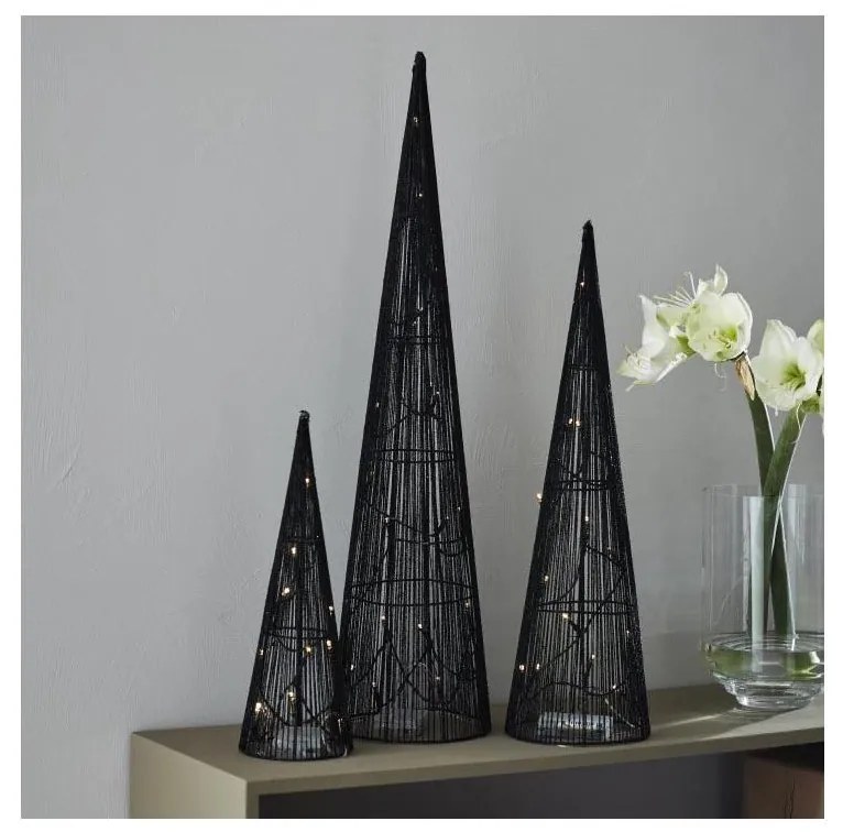 Markslöjd 705748 - Zestaw 3x LED dekoracje świąteczne DUNGE LED/2,7W/4,5V czarne