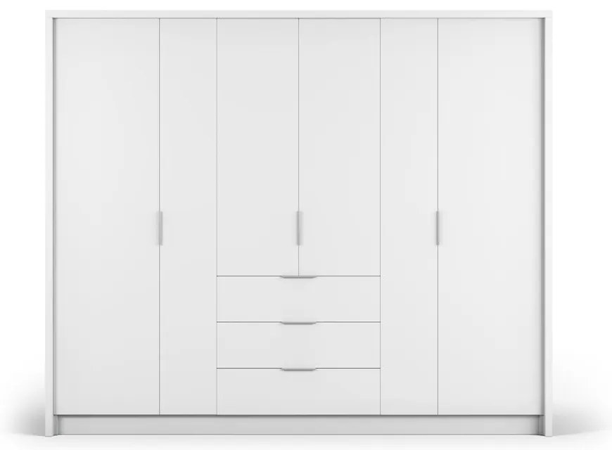 Biała szafa 255x217 cm Wells – Cosmopolitan Design
