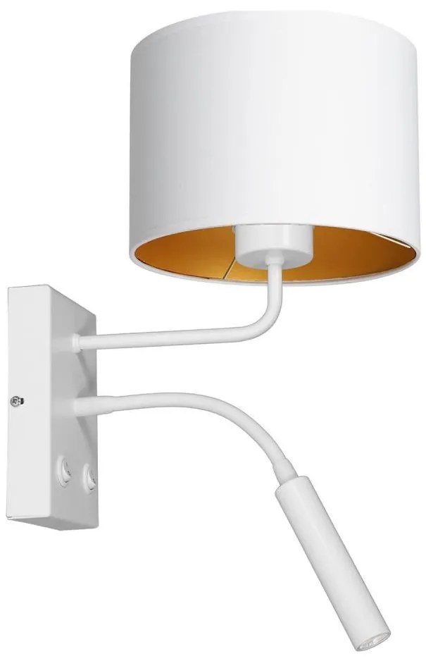 Lampa ścienna ARDEN 1xE27/60W + 1xG9/8W/230V biała/złota