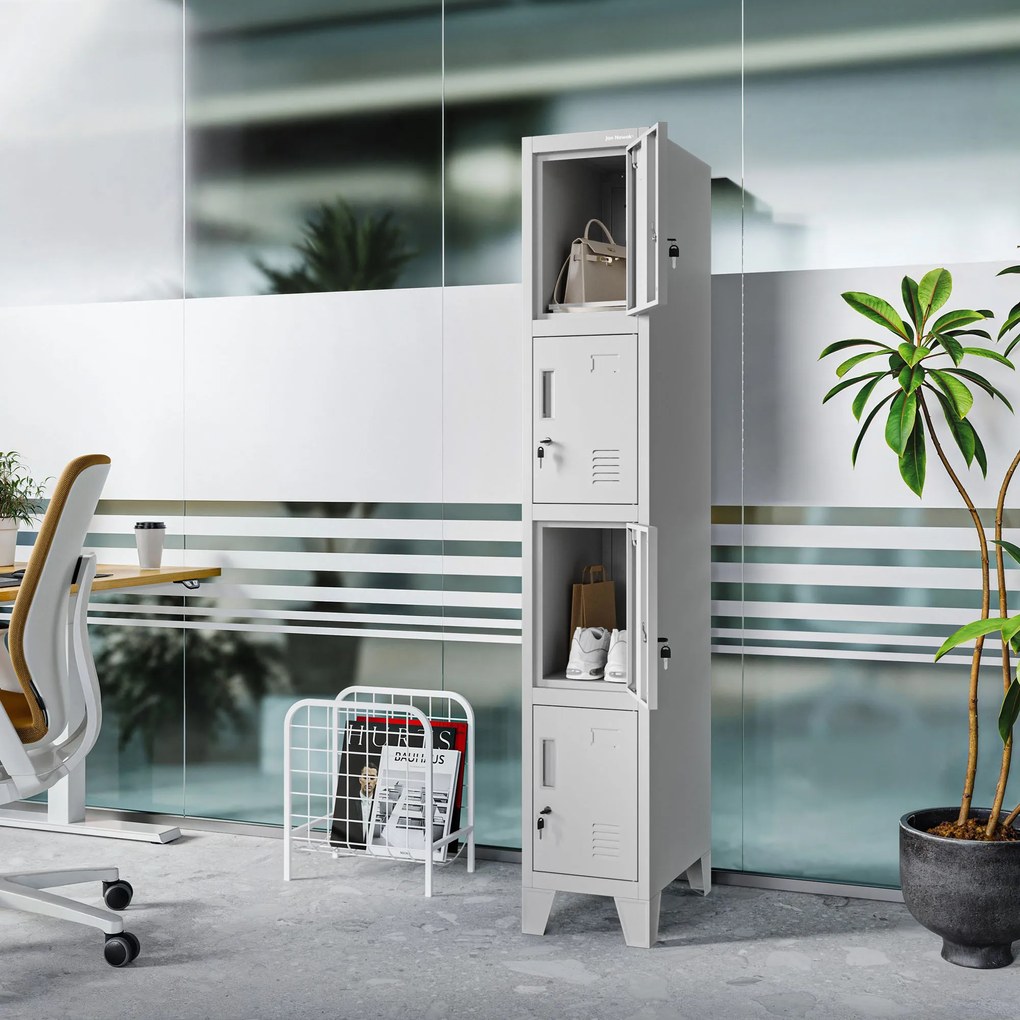 Szafa skrytkowa socjalna BHP szara: ROBERT 1 Plus