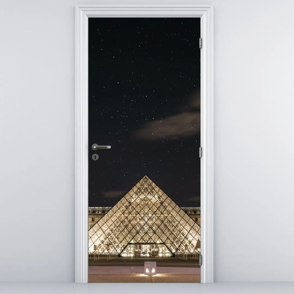 Fototapeta na drzwi - Luwr nocą (95x205cm)