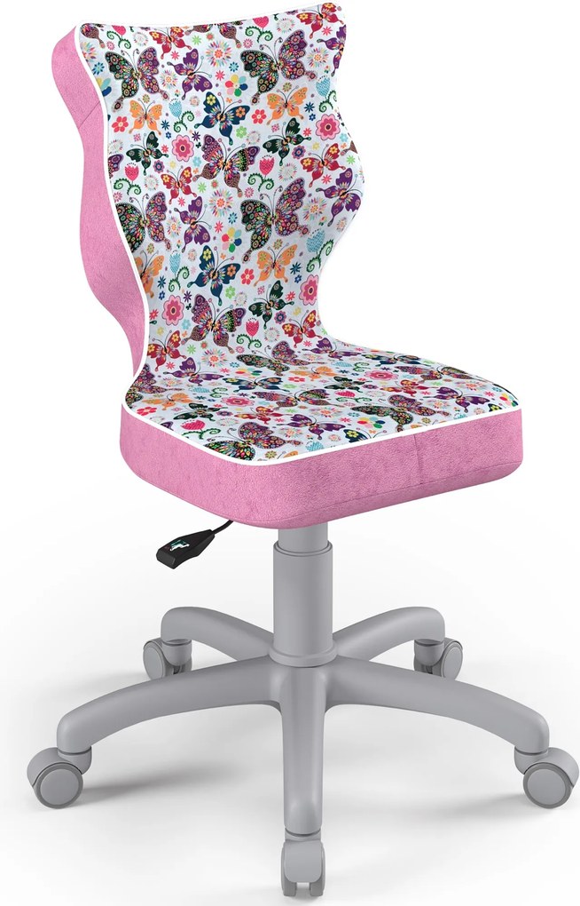 Obrotowe krzesło dziecięce z wzorami Petit Grey rozmiar 3 (119-142 cm)