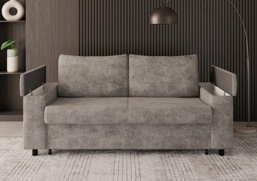 Sofa z funkcją spania Carmen, z materacem i stelażem włoskim