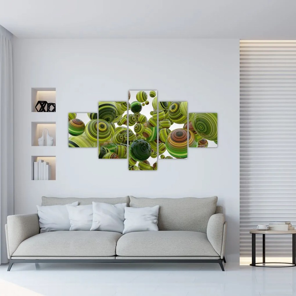 Obraz pasiastych kulek (125x70 cm)