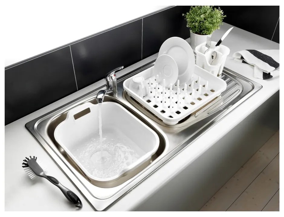 Biały plastikowy ociekacz na sztućce 14x14 cm Signature – Addis