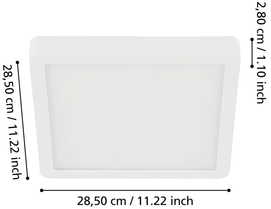 Biała lampa sufitowa LED 28,5x28,5 cm FUEVA 5 – EGLO