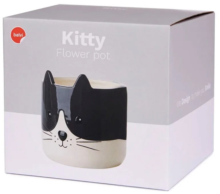 Ceramiczna doniczka ø 13,5 cm Kitty – Balvi